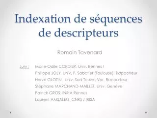 indexation de s quences de descripteurs