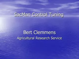 SacMan Control Tuning