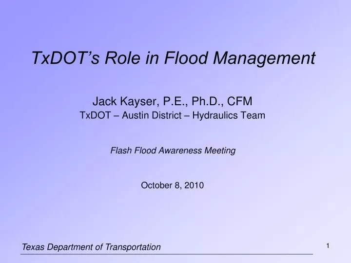 txdot s role in flood management