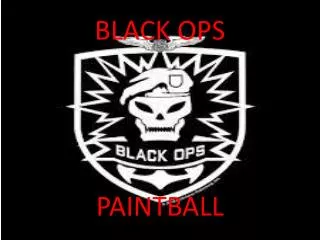BLACK OPS PAINTBALL