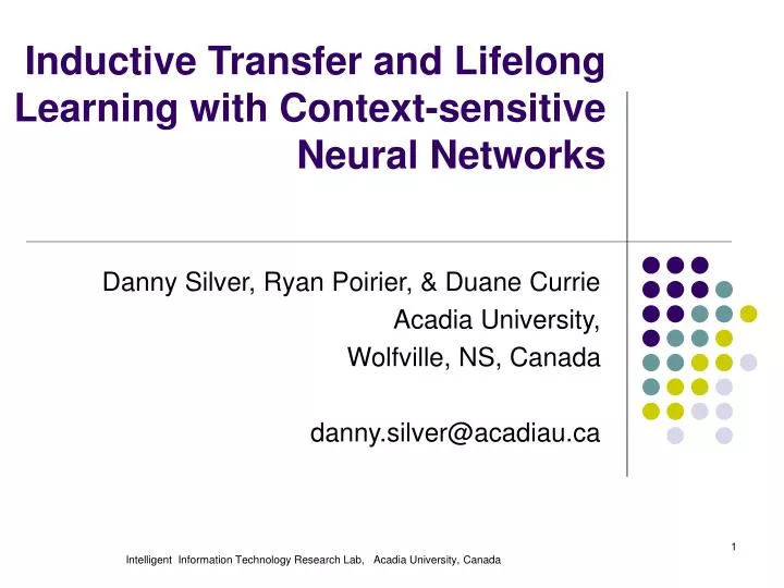 inductive transfer and lifelong learning with context sensitive neural networks