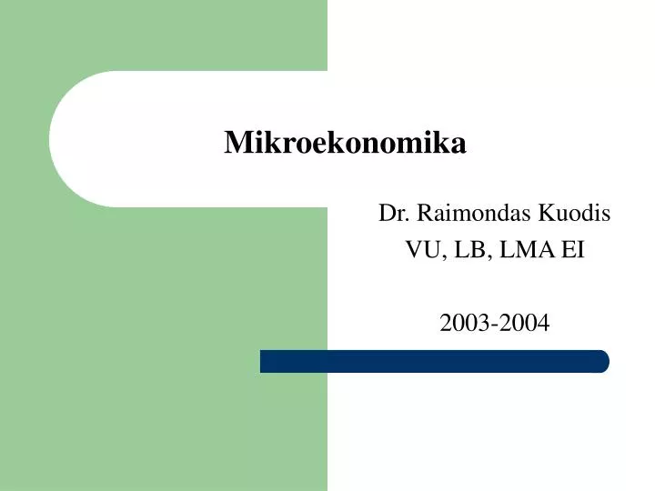 mikroekonomika