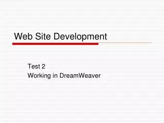 Web Site Development