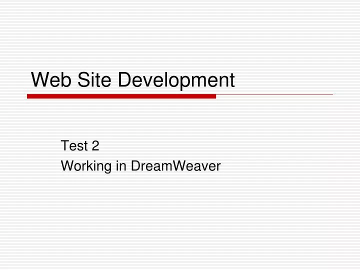 web site development