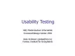 Usability Testing - slide 1