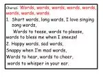 Chorus : Words , words, words, words, words, words, words, words. - slide 1