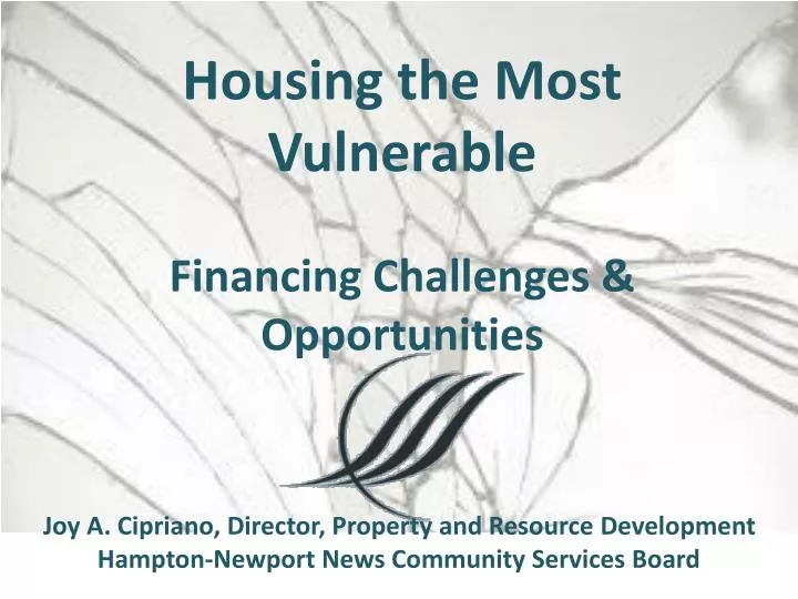 housing the most vulnerable financing challenges opportunities