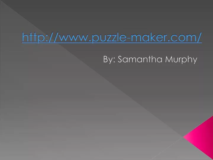 http www puzzle maker com