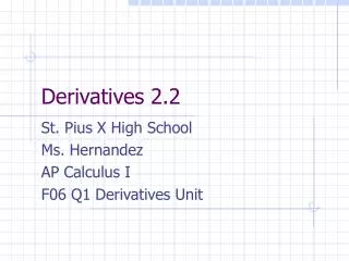 Derivatives 2.2