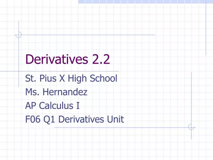 derivatives 2 2