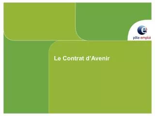 le contrat d avenir
