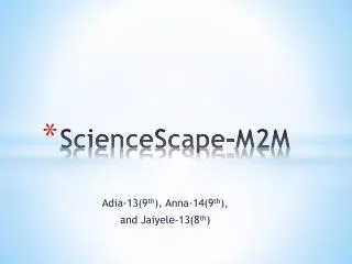 ScienceScape-M2M