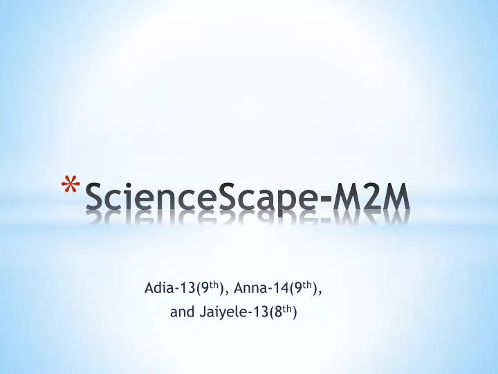 sciencescape m2m