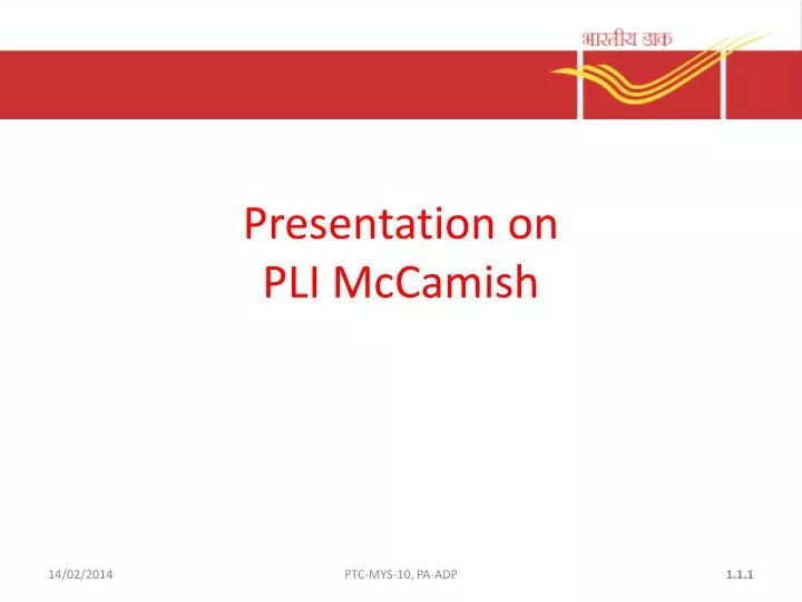 presentation on pli mccamish