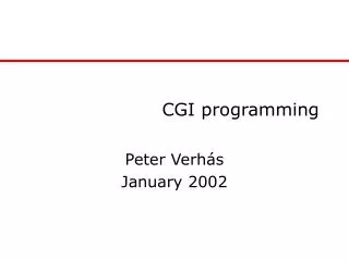 CGI programming