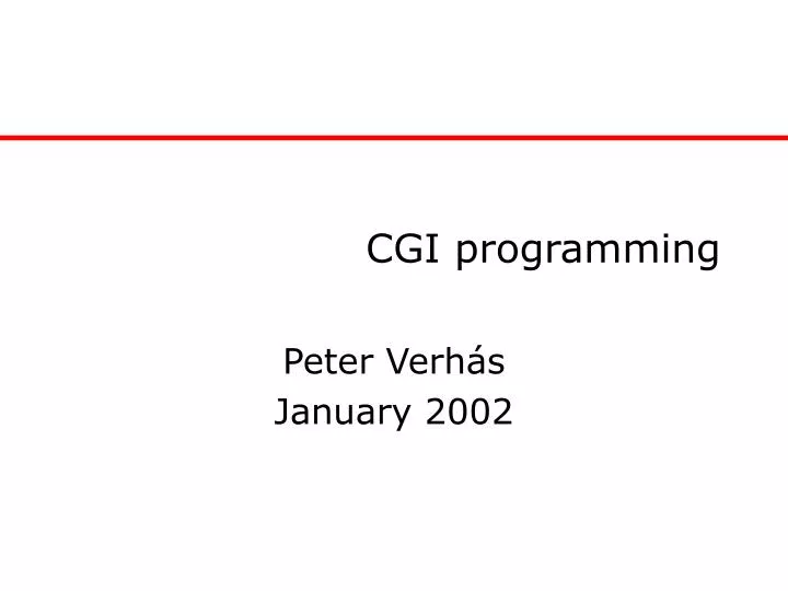 cgi programming