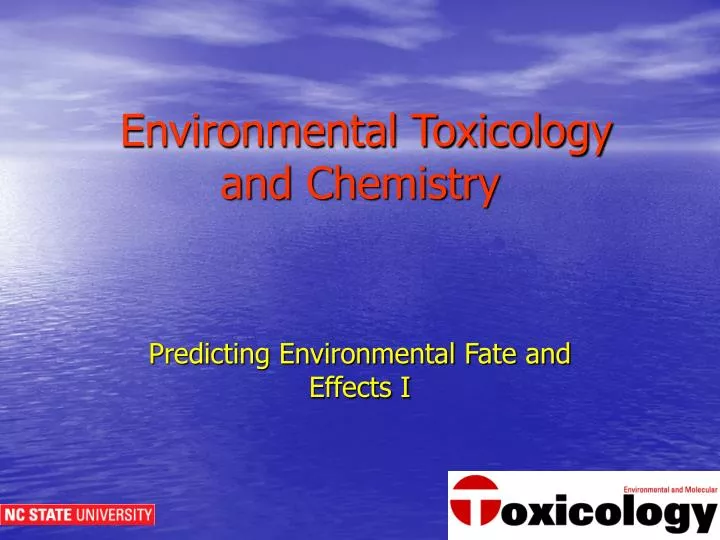 environmental toxicology and chemistry