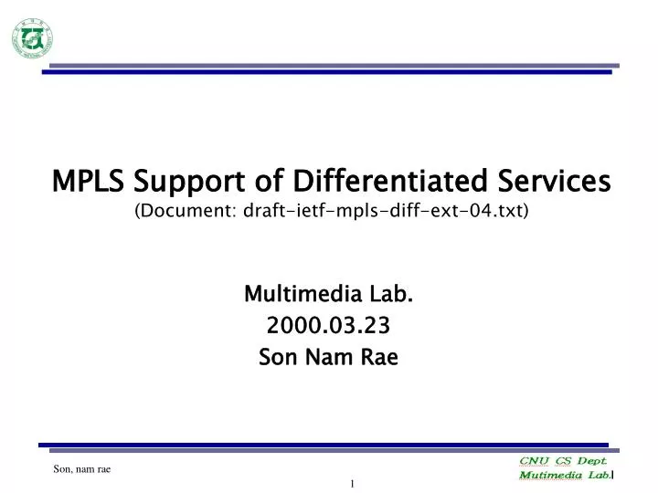 mpls support of differentiated services document draft ietf mpls diff ext 04 txt