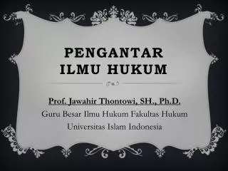 pengantar ilmu hukum