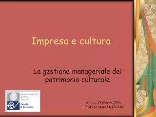 impresa e cultura