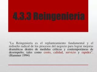 4 3 3 reingenier a