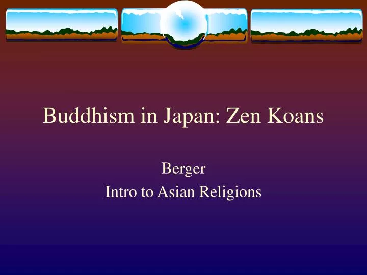 buddhism in japan zen koans