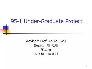 95-1 Under-Graduate Project