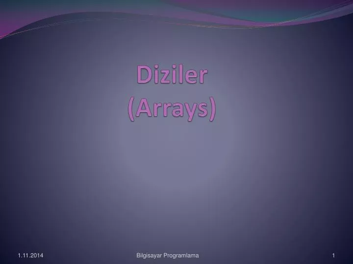 diziler arrays