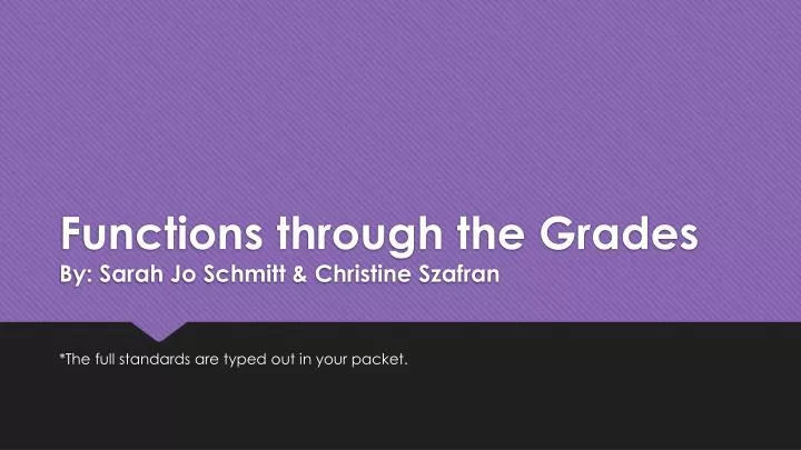 functions through the grades by sarah jo schmitt christine szafran