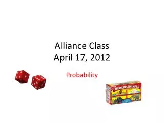 Alliance Class April 17, 2012