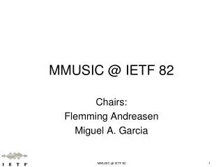 mmusic @ ietf 82