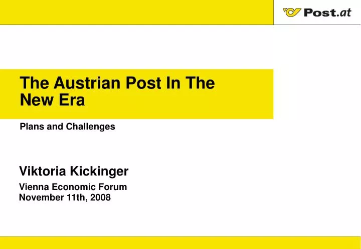 the austrian post in the new era