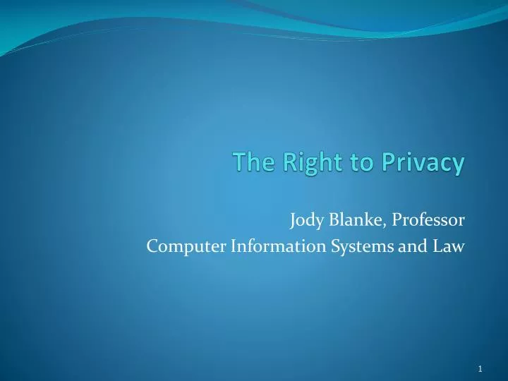 the right to privacy