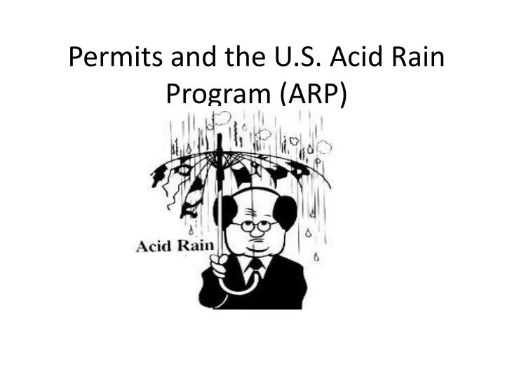 permits and the u s acid rain program arp