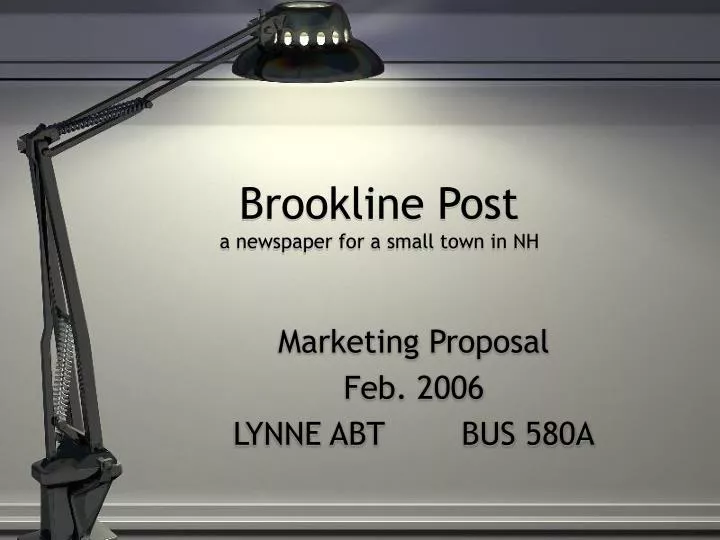 brookline post a newspaper for a small town in nh
