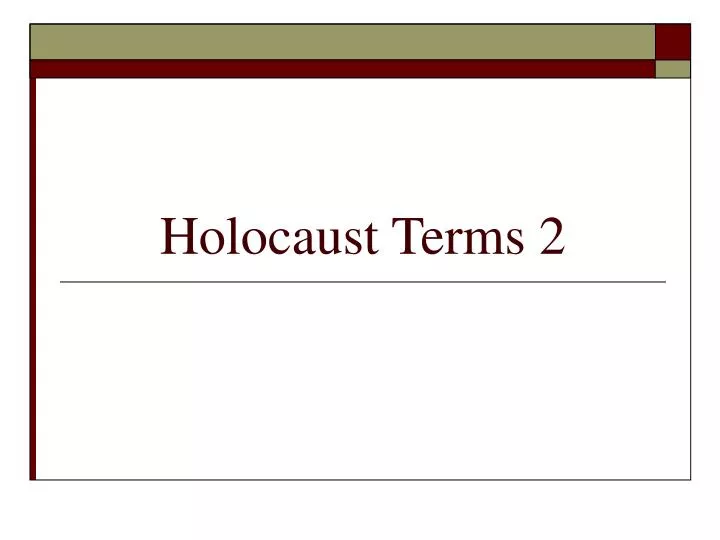 holocaust terms 2