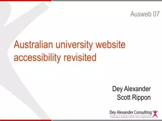 Australian university website accessibility revisited