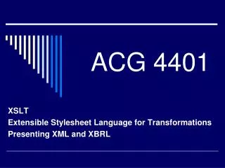 ACG 4401