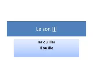 le son j