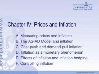 Chapter IV: Prices and Inflation