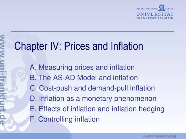 chapter iv prices and inflation