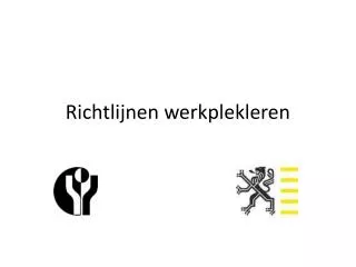 richtlijnen werkplekleren