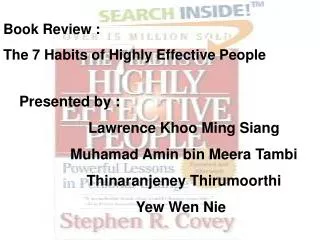 Book Review : The 7 Habits of Highly Effective People