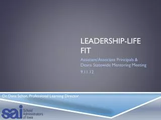 Leadership-Life Fit