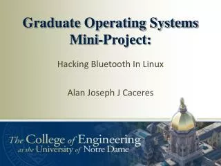 Graduate Operating Systems Mini-Project: