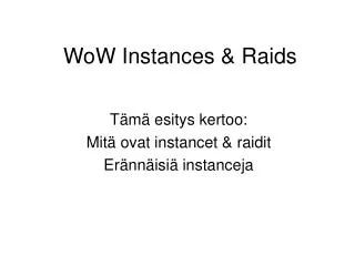 wow instances raids
