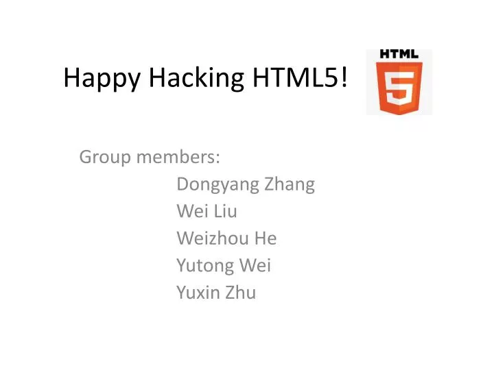 happy hacking html5