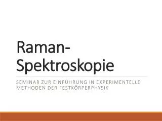 raman spektroskopie