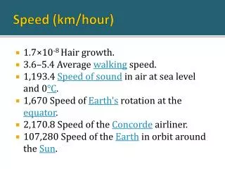 Speed (km/hour)