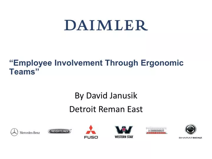 employee involvement through ergonomic teams